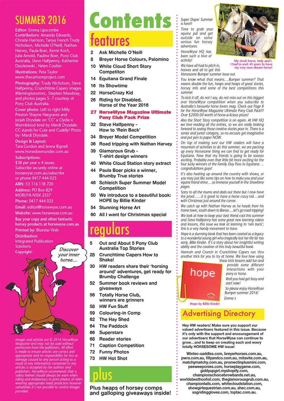 HorseWyse Magazine Preview Pages