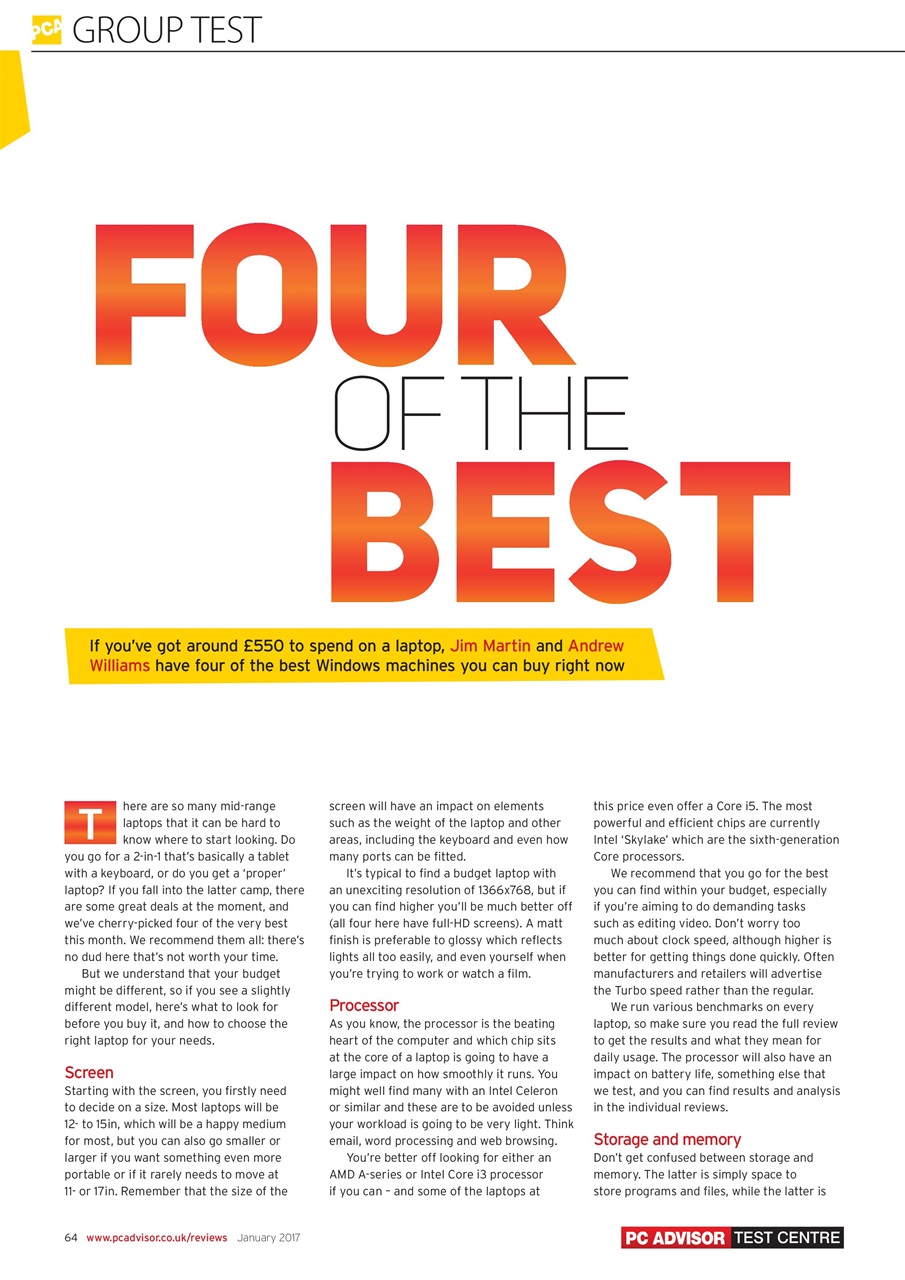 Tech Advisor Preview Pages