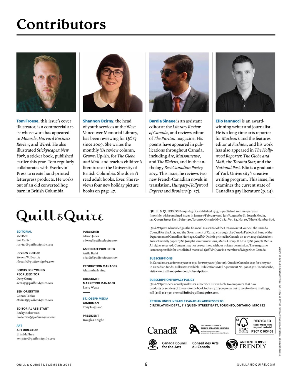 Quill & Quire Preview Pages