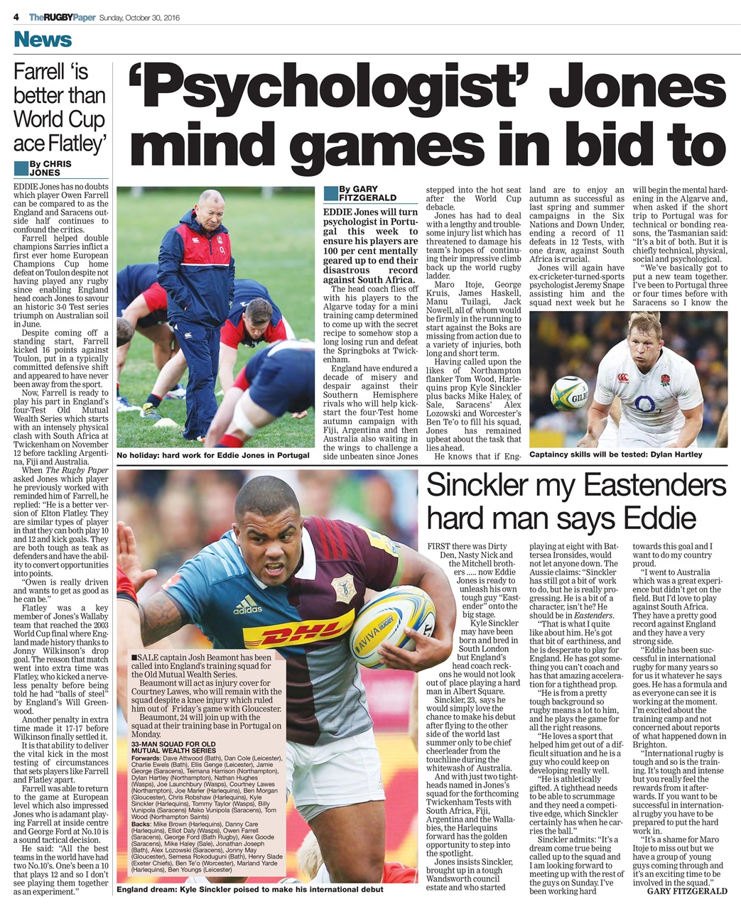The Rugby Paper Preview Pages