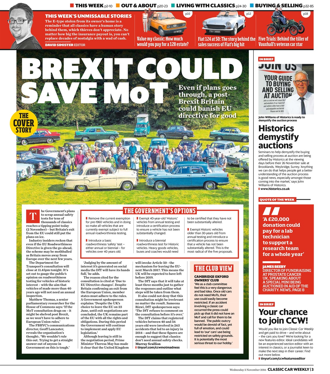 Classic Car Weekly Preview Pages
