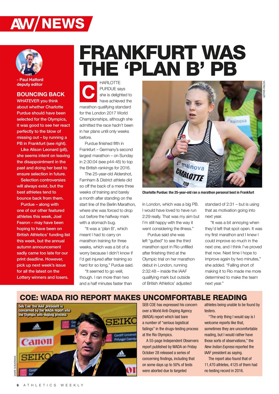 AW – Athletics Weekly Magazine Preview Pages