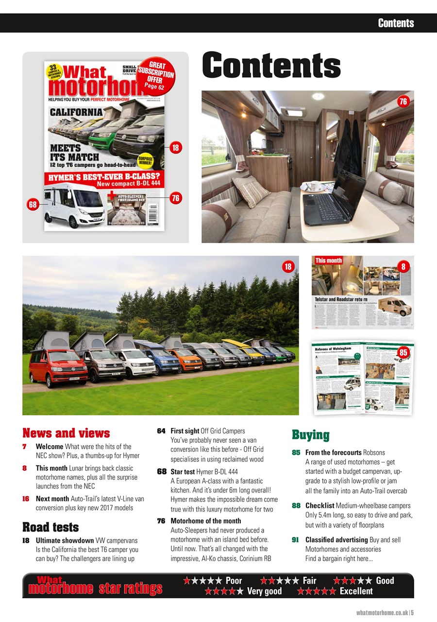 What Motorhome magazine Preview Pages