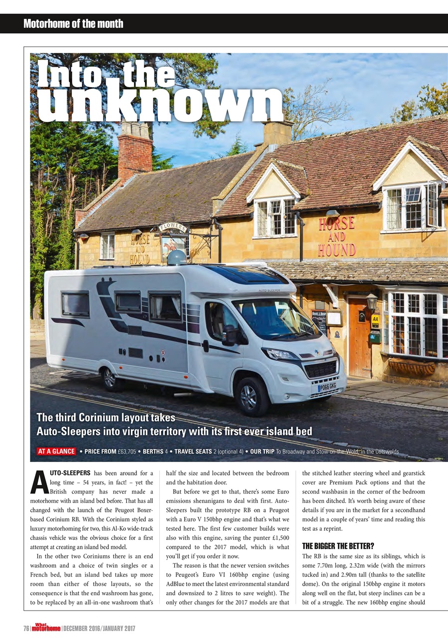 What Motorhome magazine Preview Pages