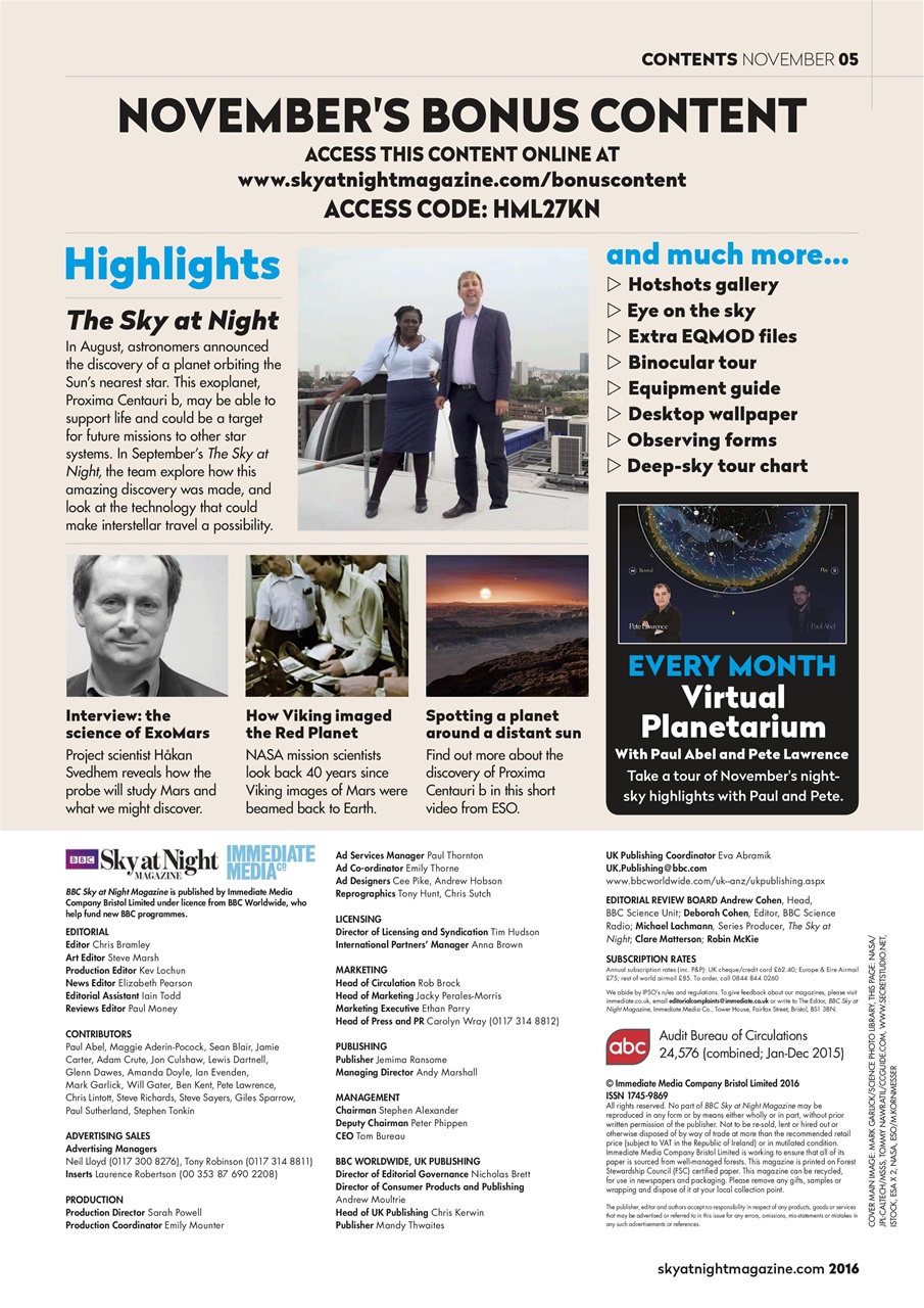BBC Sky at Night Magazine Preview Pages