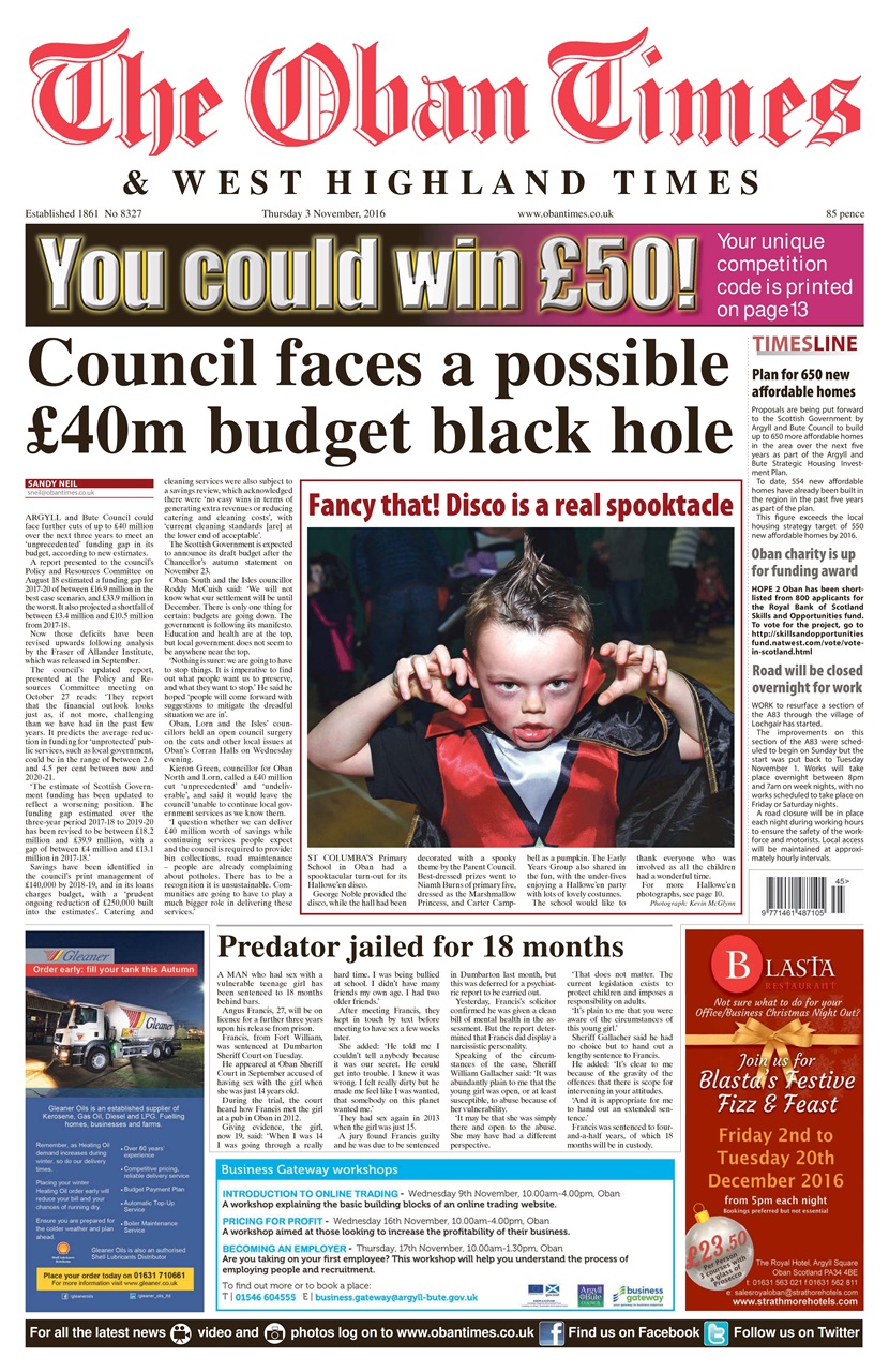 The Oban Times & Lochaber Times Preview Pages
