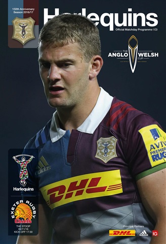 Harlequins issue Harlequins V Exeter Chiefs Anglo-Welsh Cup