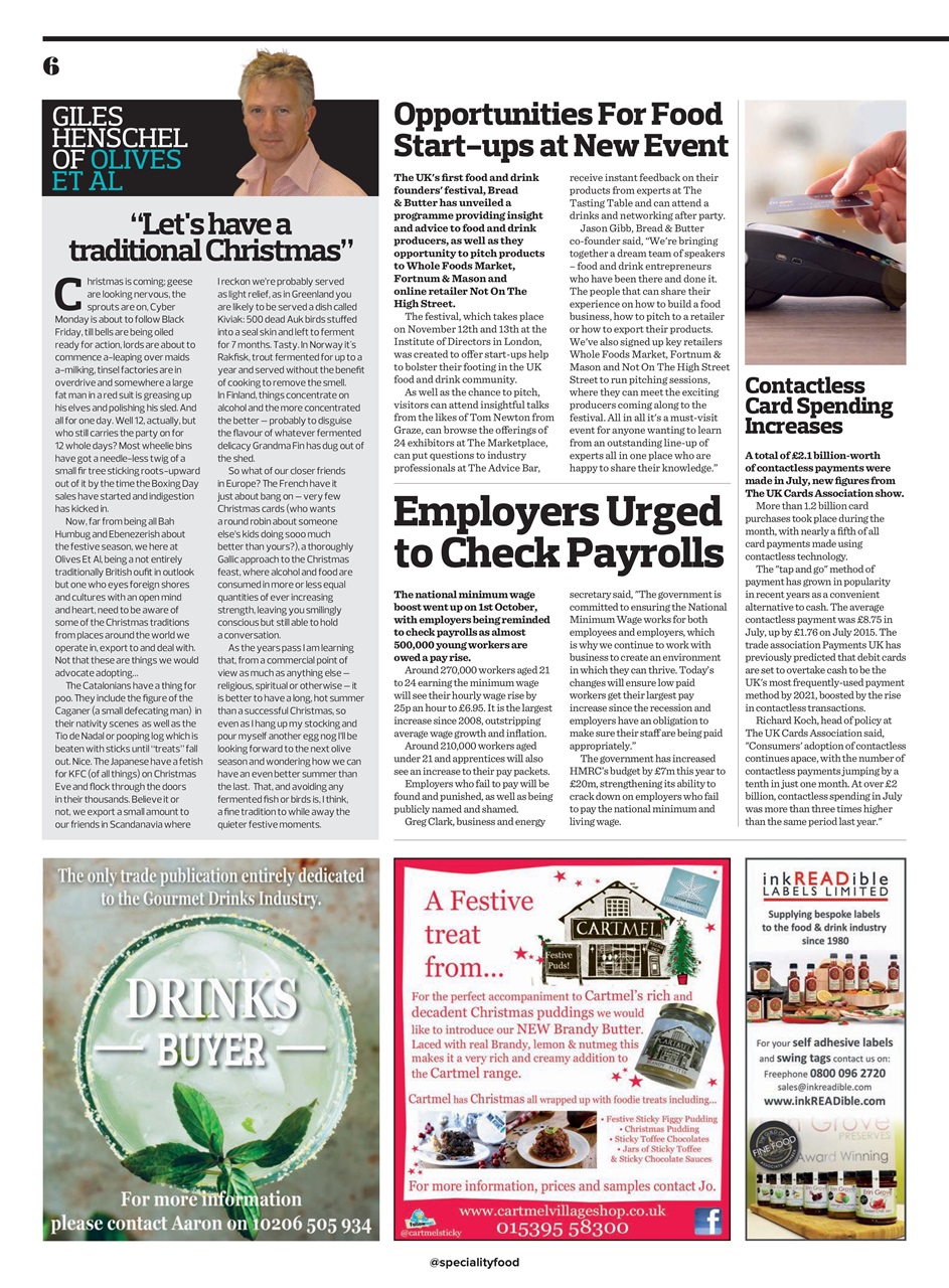 Speciality Food Preview Pages