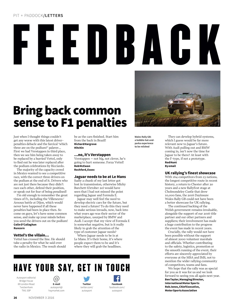 Autosport Preview Pages