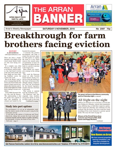 Arran Banner issue 5th November 2016