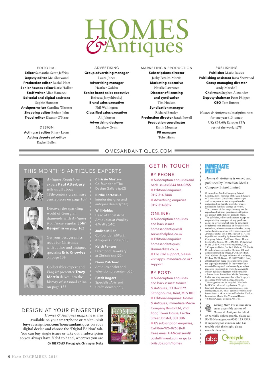 Homes & Antiques Magazine Preview Pages
