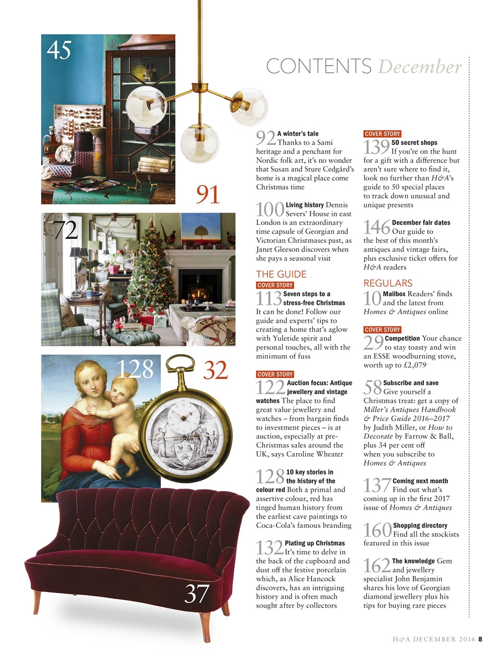 Homes & Antiques Magazine Preview Pages