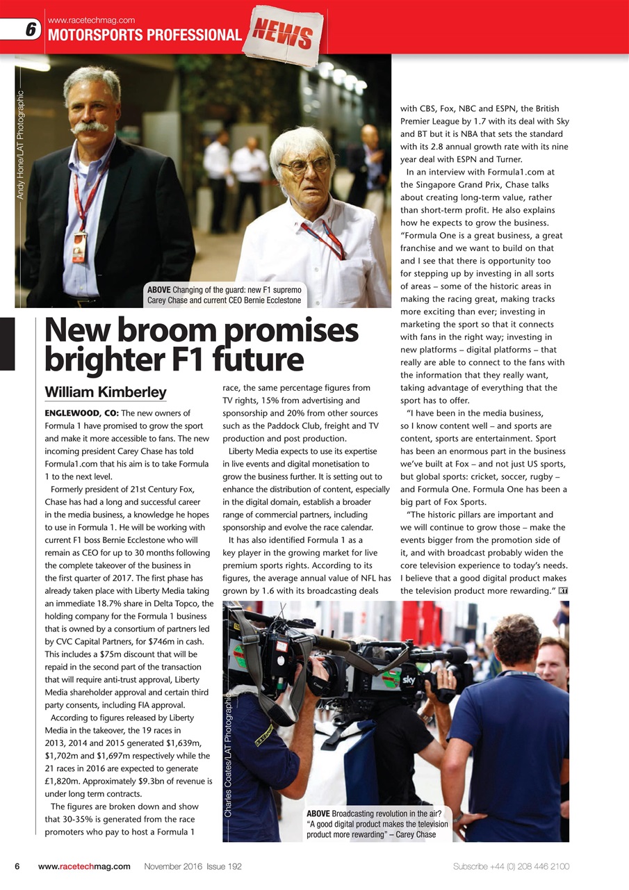 Race Tech Preview Pages