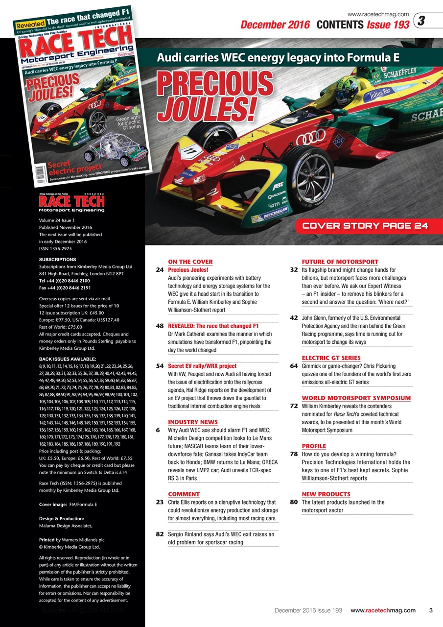 Race Tech Preview Pages