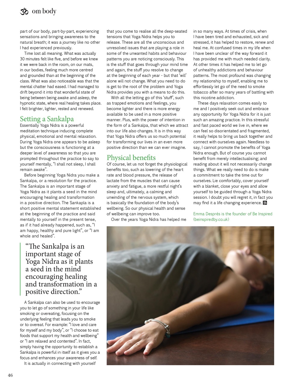 OM Yoga Magazine Preview Pages