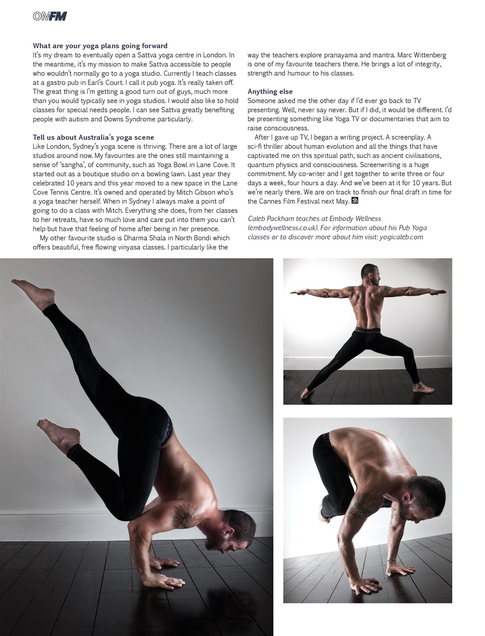OM Yoga Magazine Preview Pages