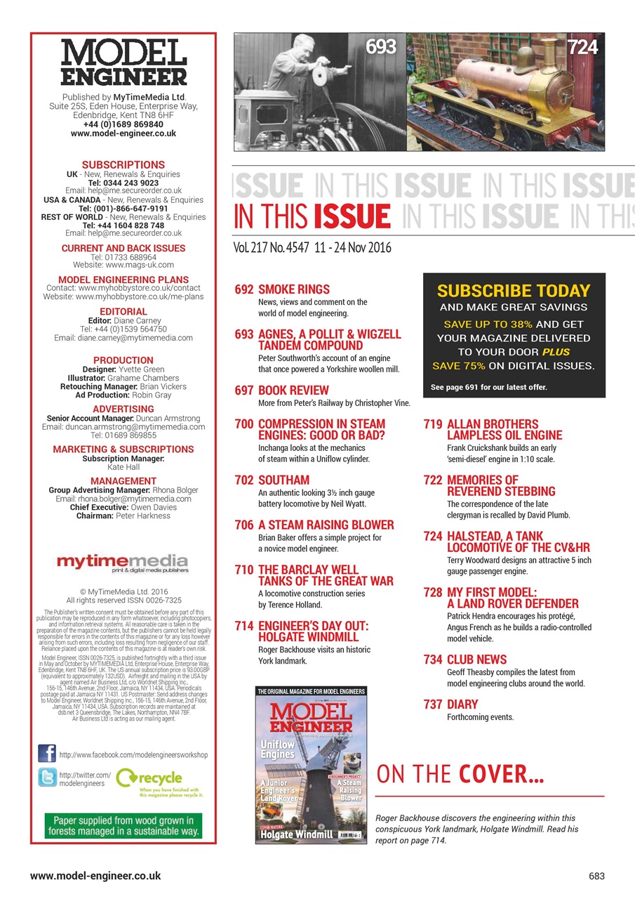 Model Engineer Preview Pages