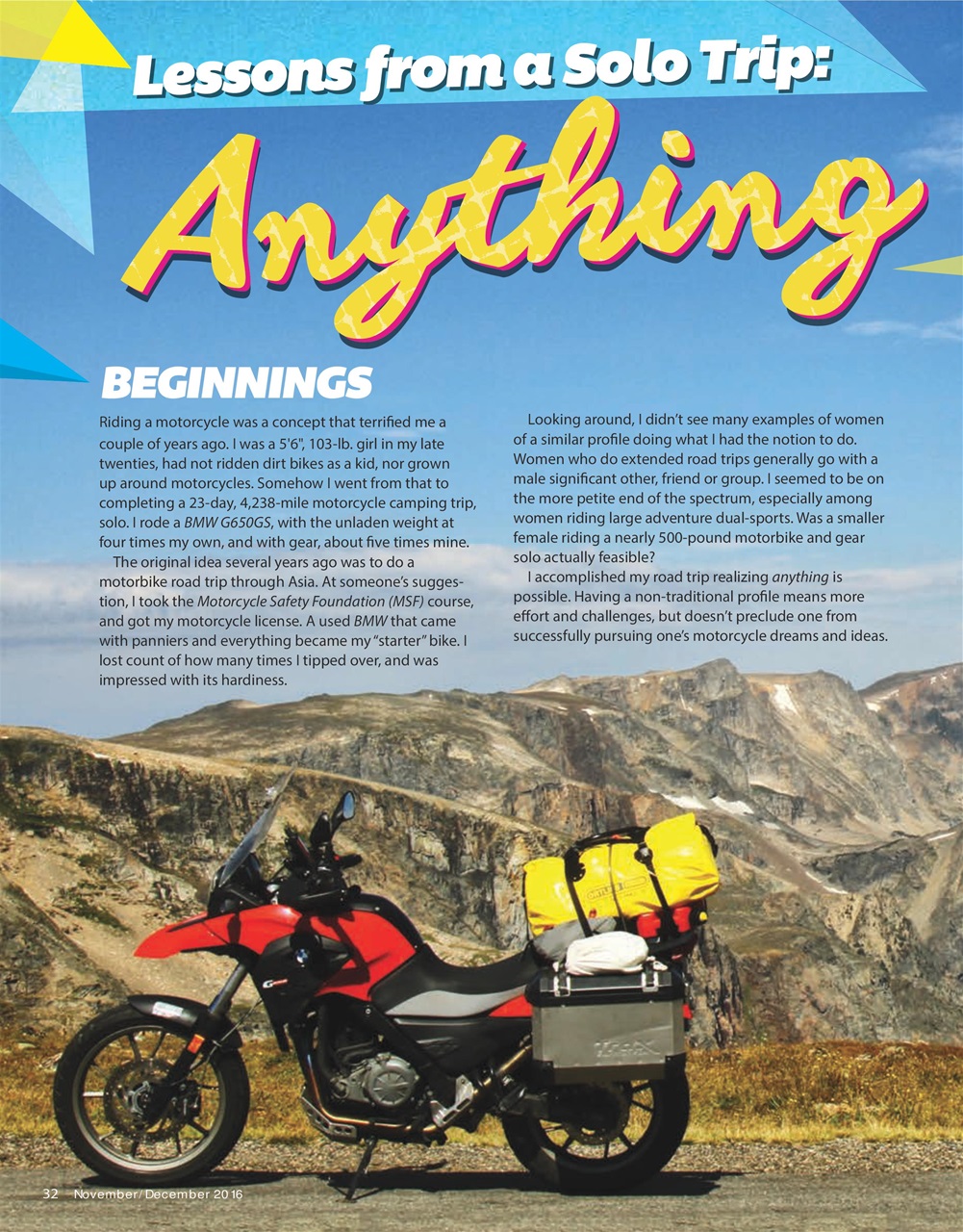 Adventure Motorcycle Preview Pages