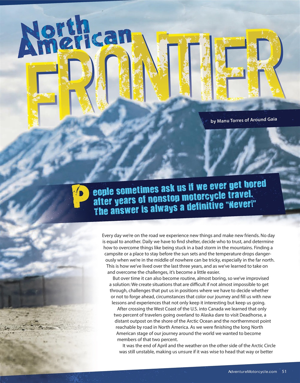 Adventure Motorcycle Preview Pages