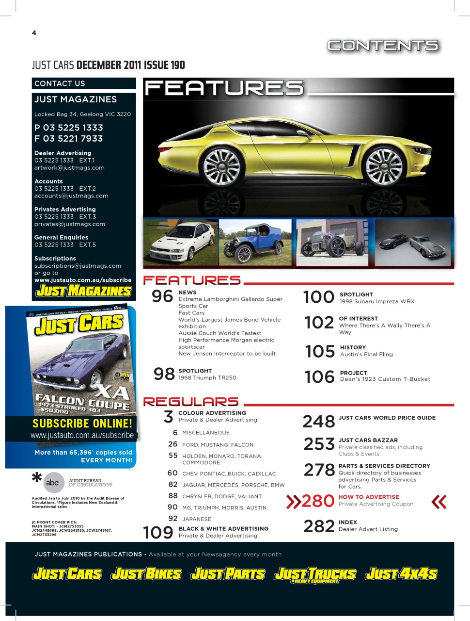 JUST CARS Preview Pages
