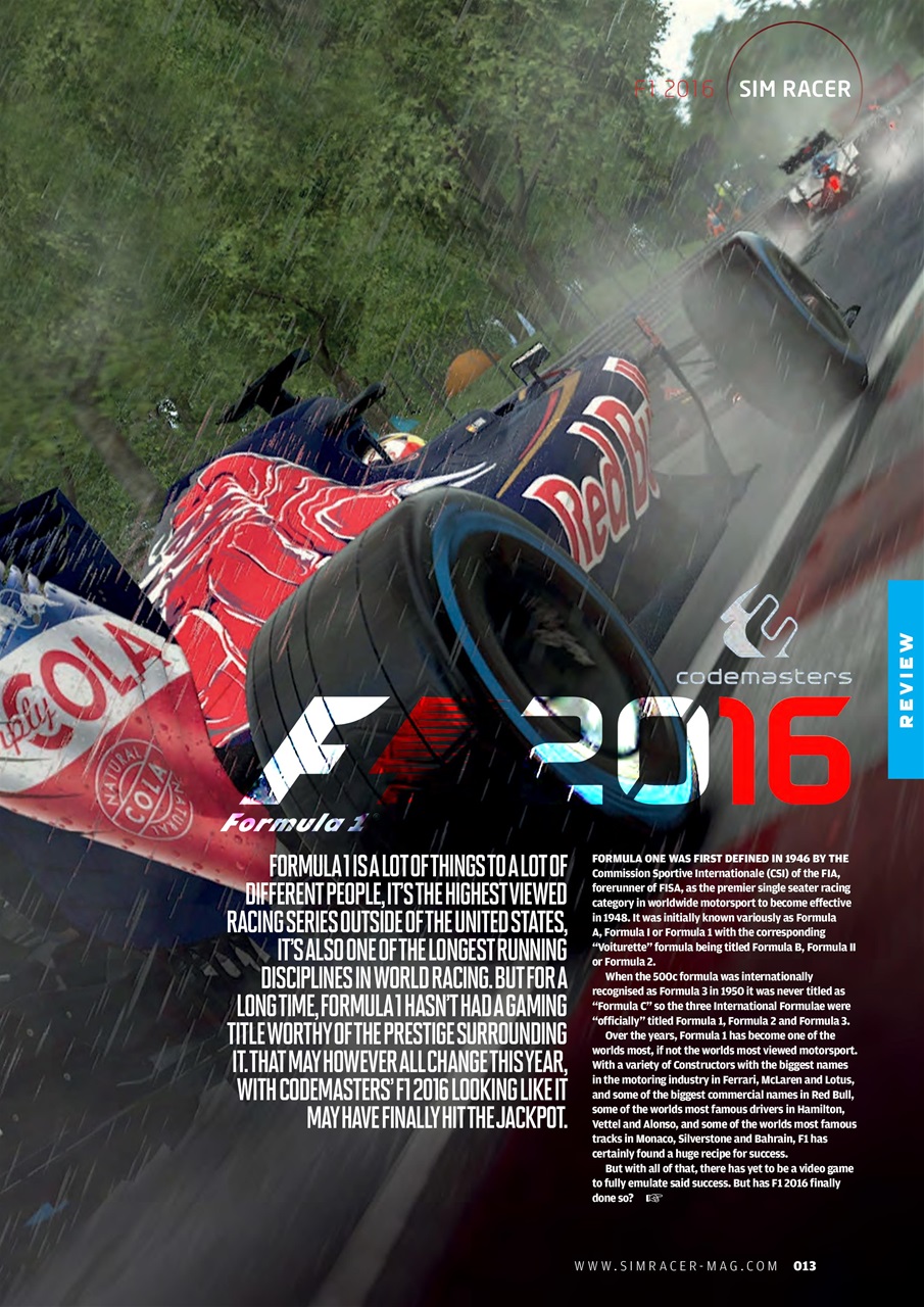 Sim Racer Preview Pages