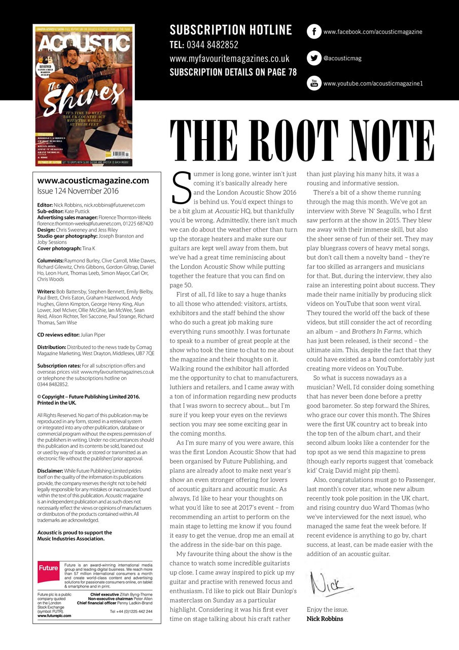 Acoustic Preview Pages