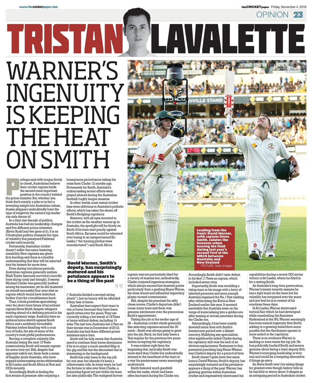 The Cricket Paper Preview Pages