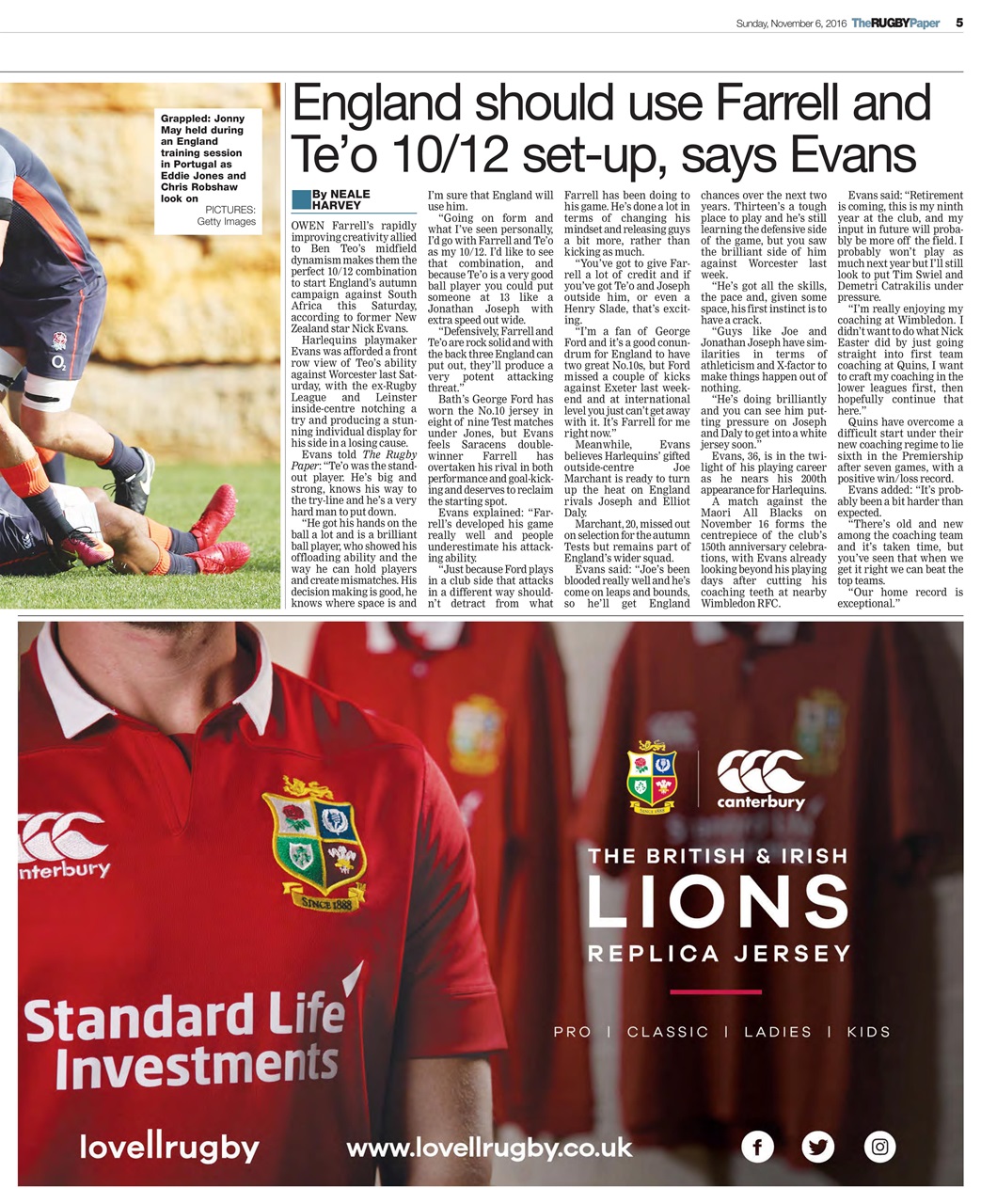 The Rugby Paper Preview Pages
