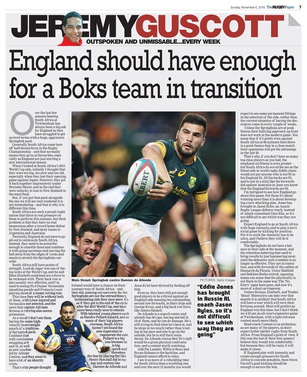 The Rugby Paper Preview Pages