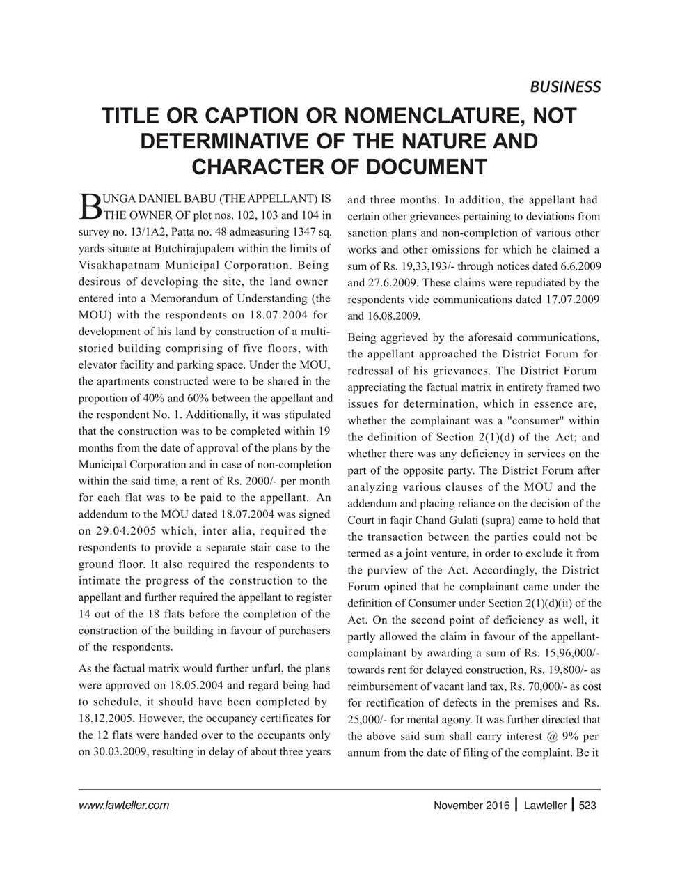 Lawteller – A Legal Awareness Magazine Preview Pages