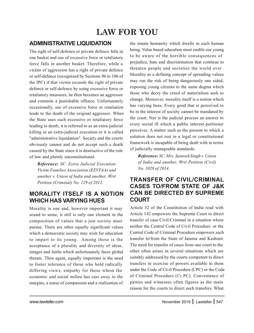 Lawteller – A Legal Awareness Magazine Preview Pages