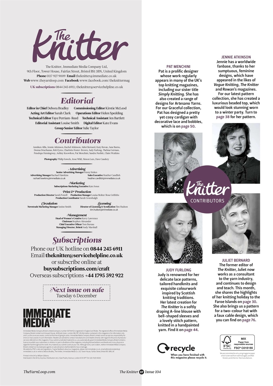 The Knitter Preview Pages