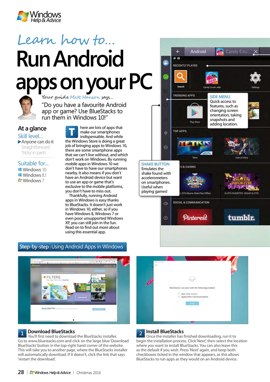 Windows Help & Advice Preview Pages