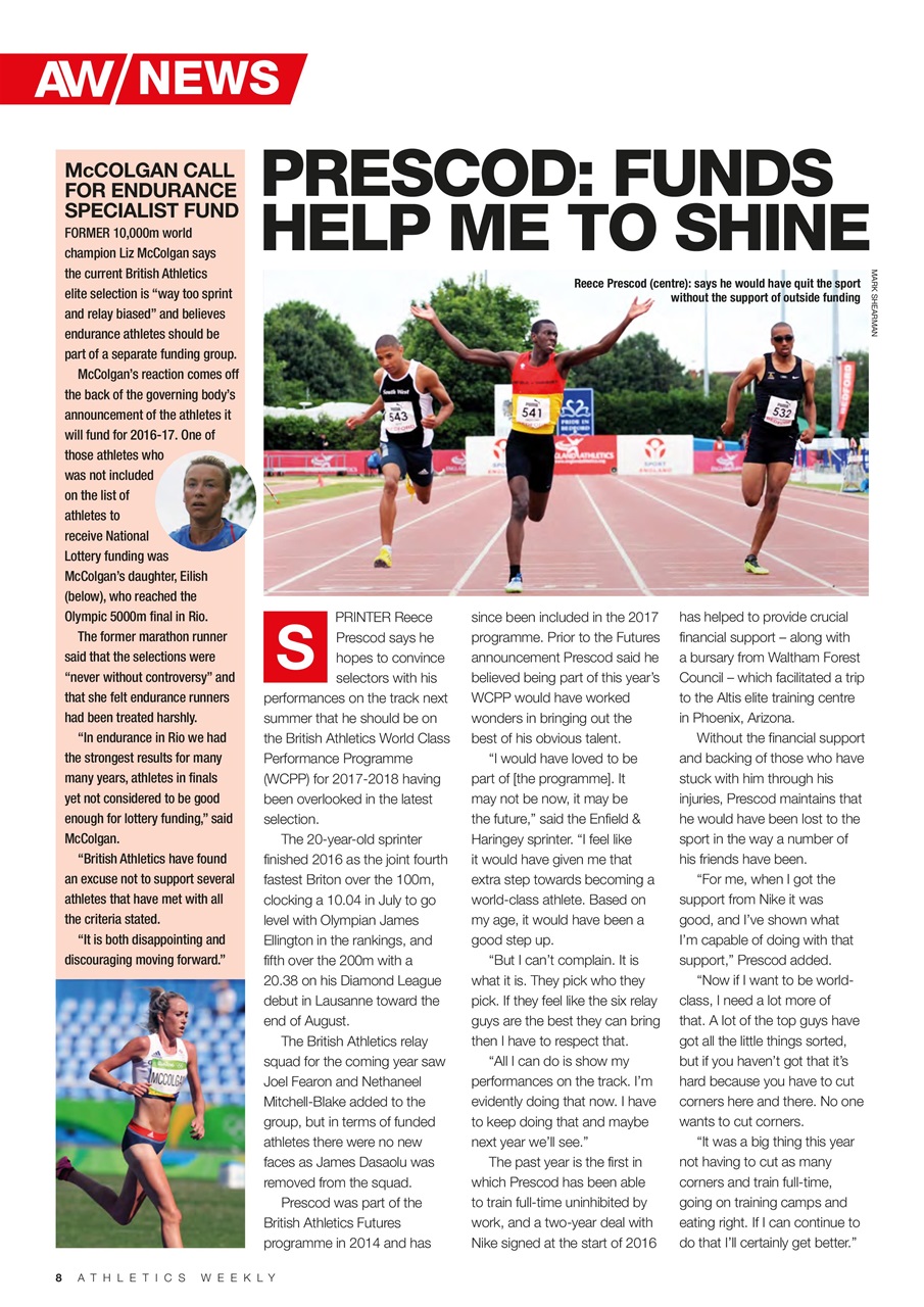 AW – Athletics Weekly Magazine Preview Pages