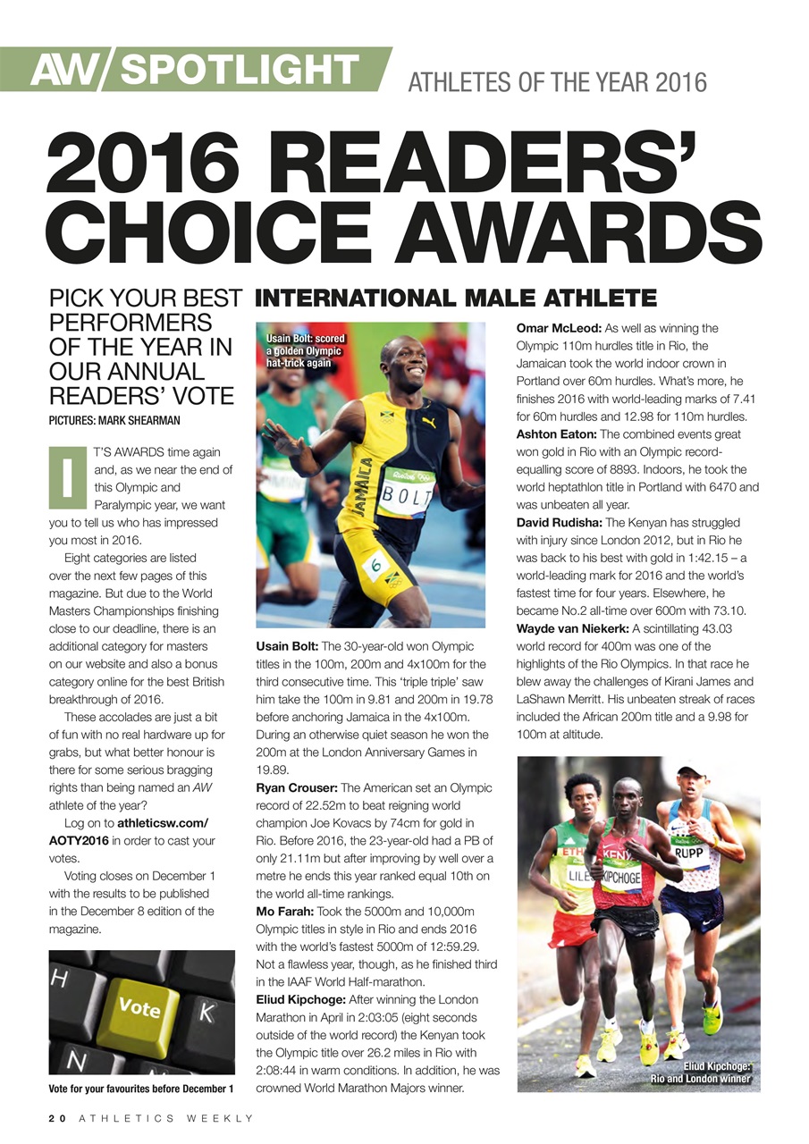 AW – Athletics Weekly Magazine Preview Pages