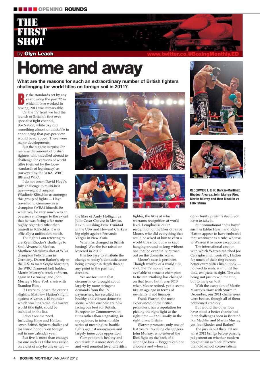Boxing Monthly Preview Pages
