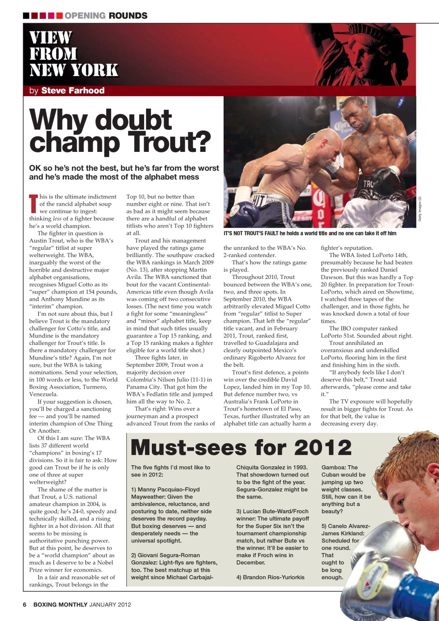 Boxing Monthly Preview Pages