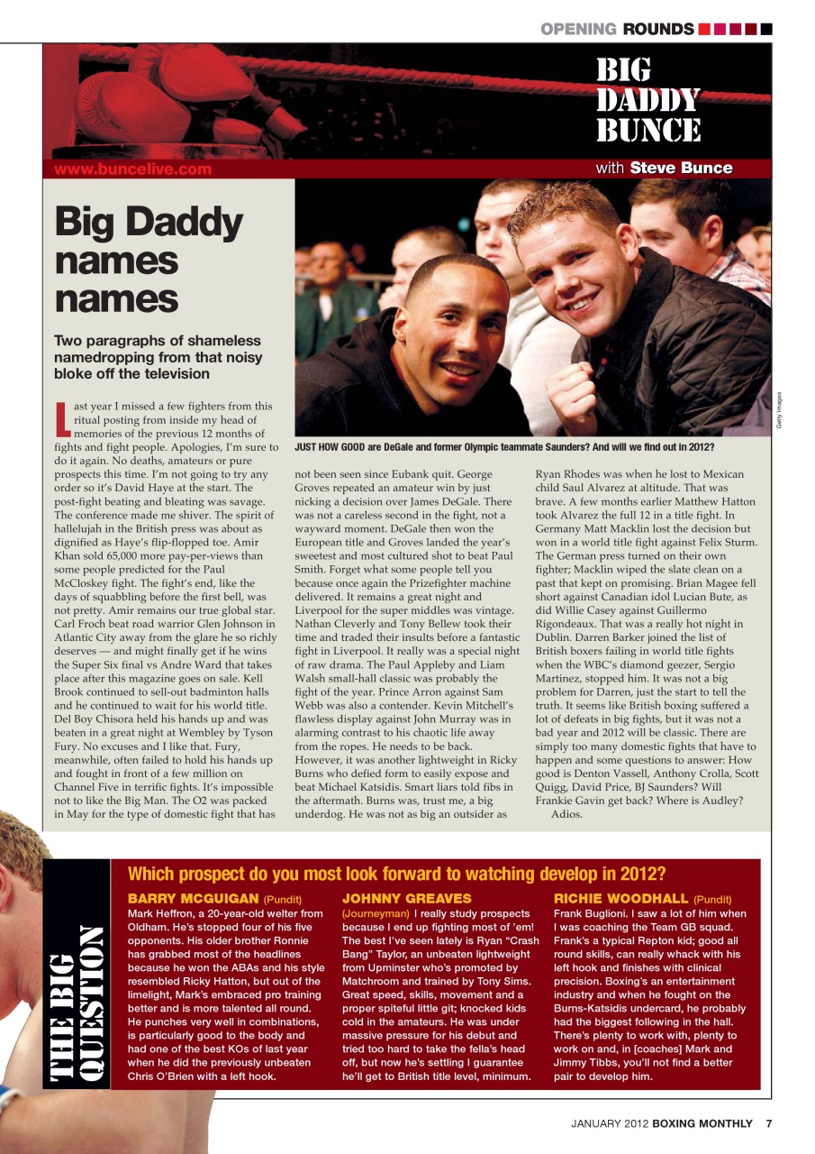 Boxing Monthly Preview Pages