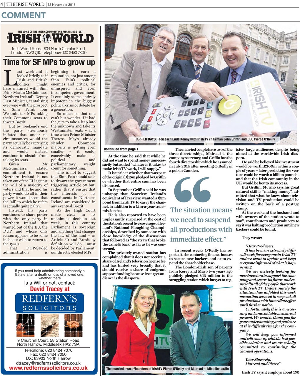 Irish World Preview Pages