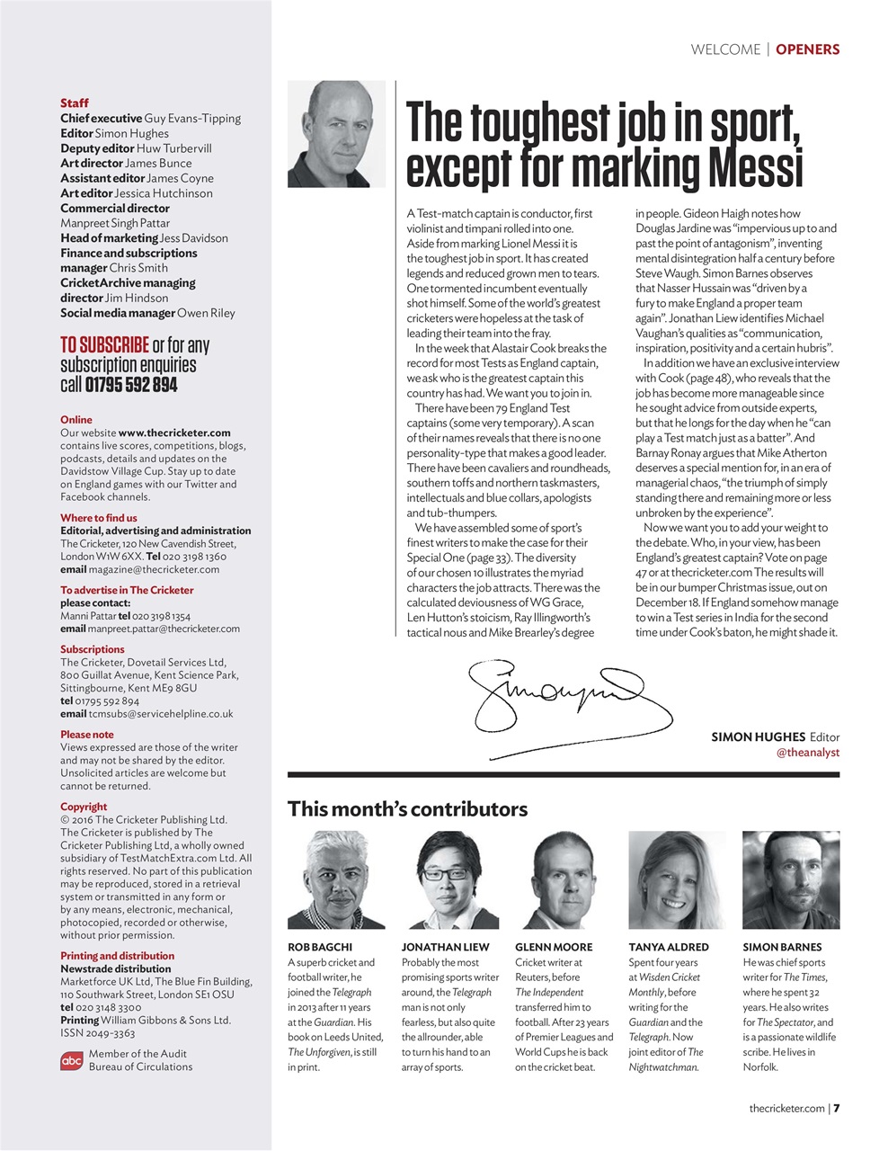 The Cricketer Magazine Preview Pages