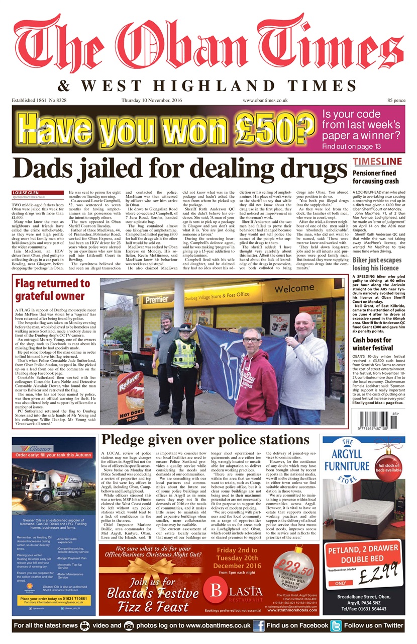 The Oban Times & Lochaber Times Preview Pages