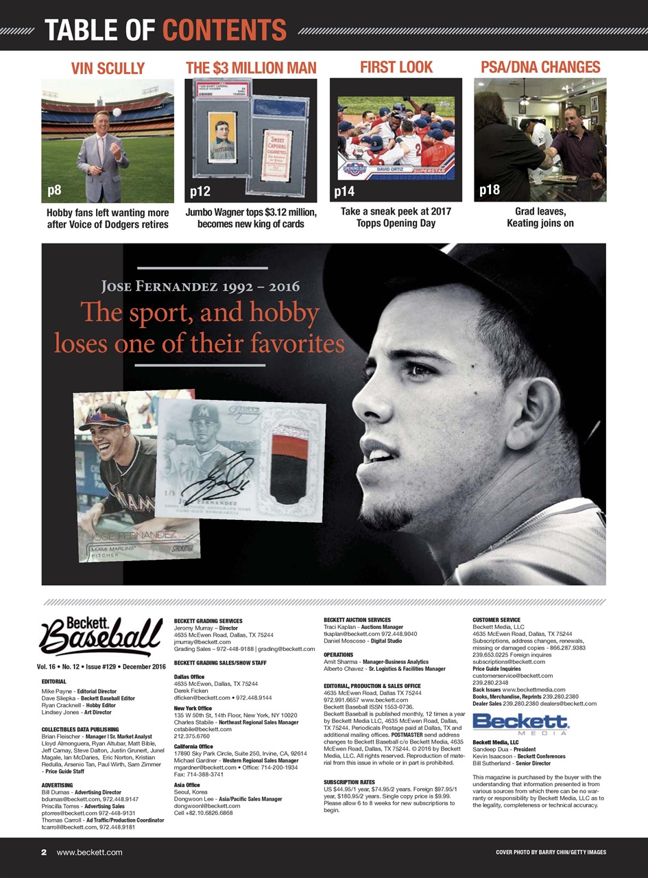 Beckett Baseball Magazine Preview Pages
