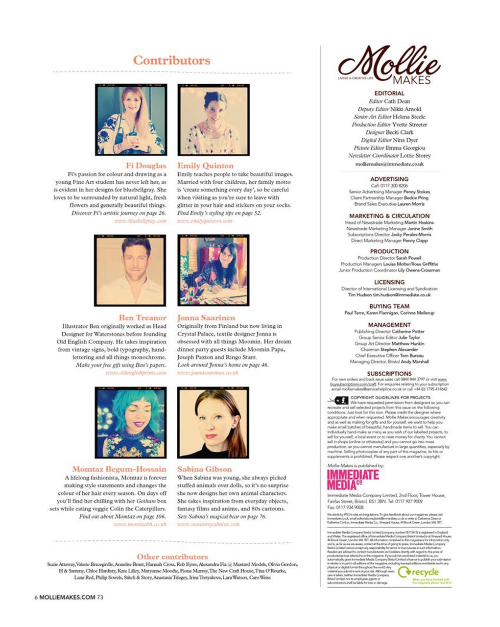 Mollie magazine Preview Pages