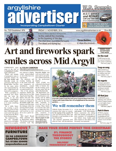 Argyllshire Advertiser issue 11 November 2016