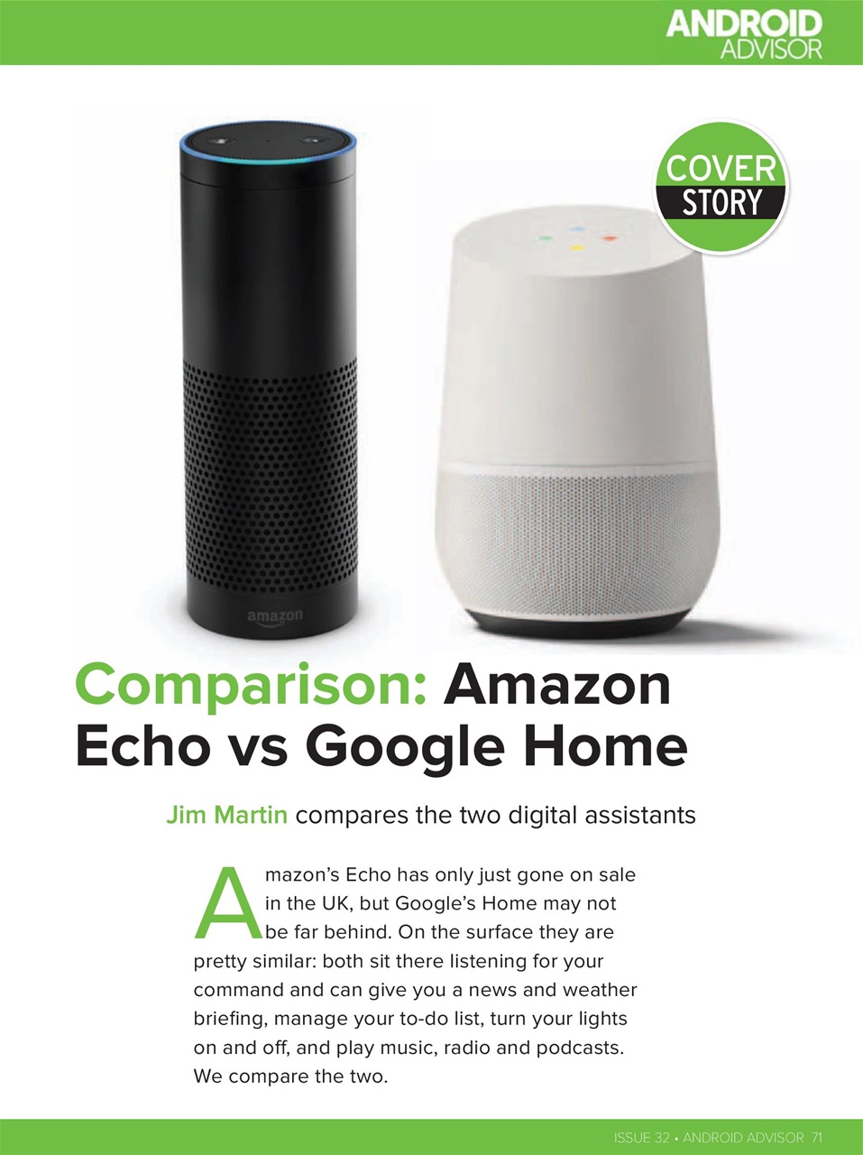 Android Advisor Preview Pages