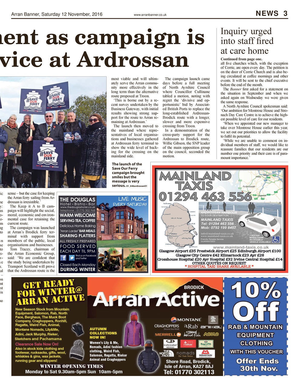 Arran Banner Preview Pages