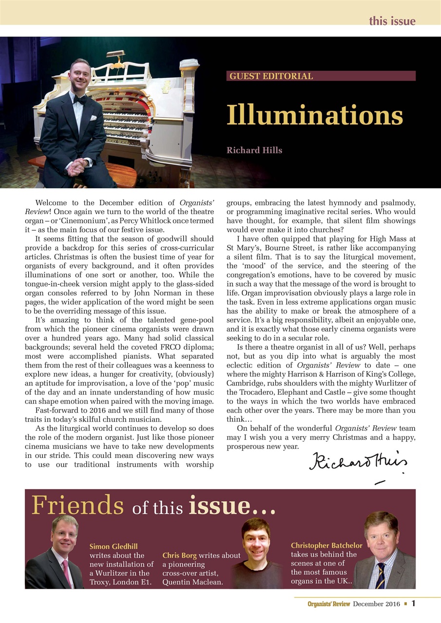 Organists' Review Preview Pages
