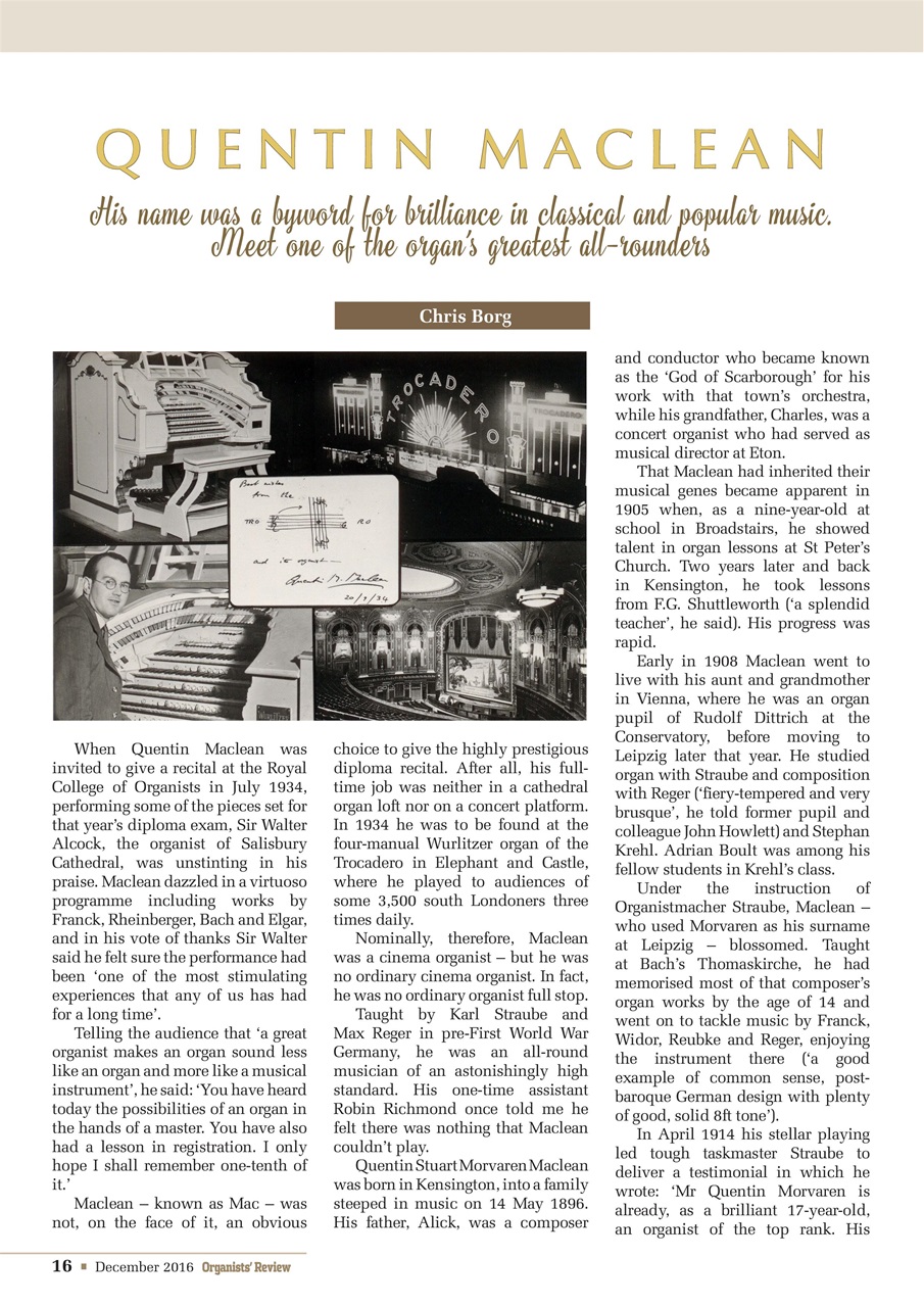 Organists' Review Preview Pages