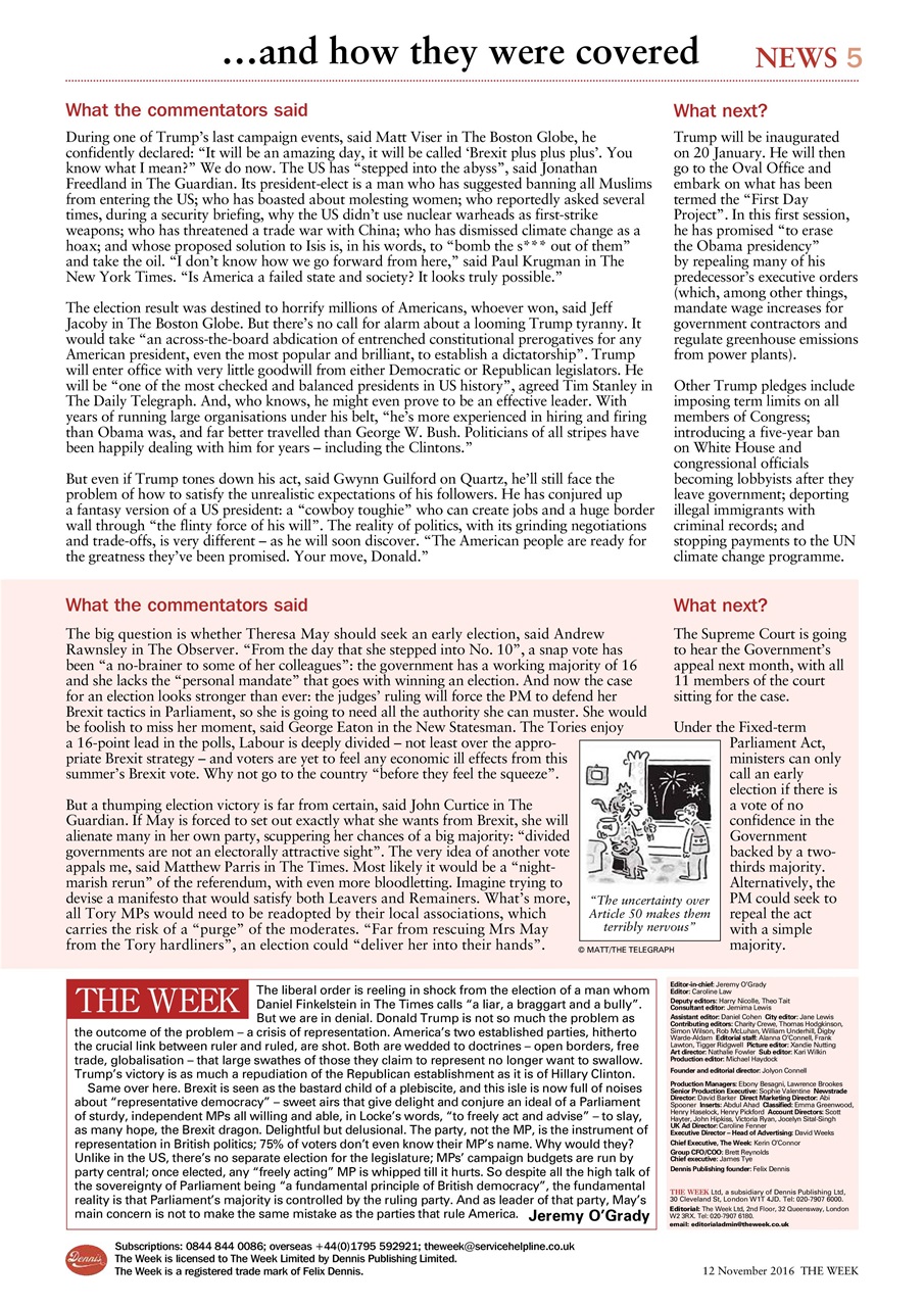 The Week Preview Pages