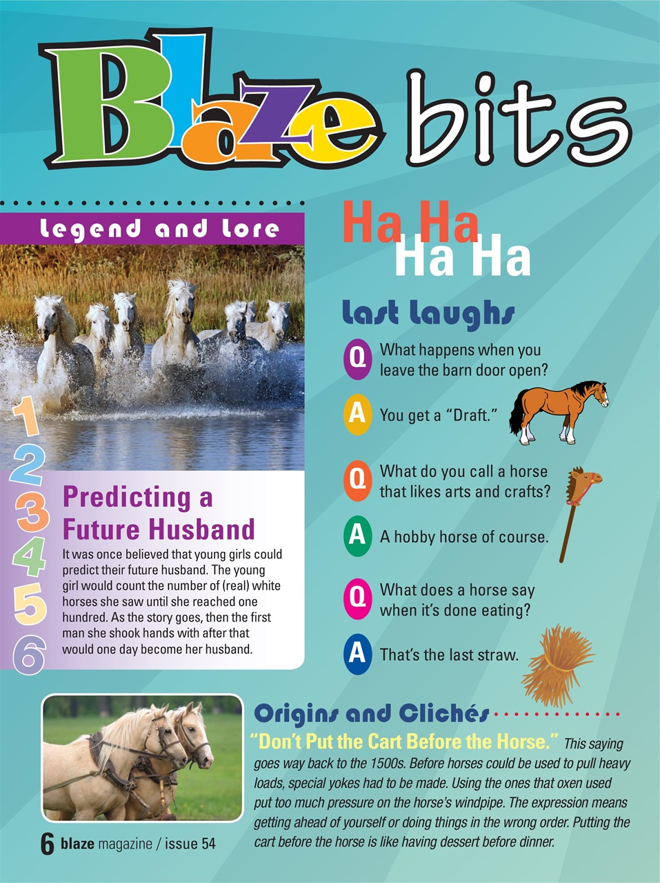 Blaze Magazine For Horse Crazy Kids Preview Pages